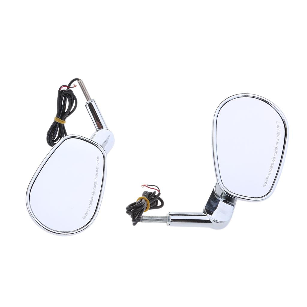 Motorcycle Rear View Mirrors LED Turn Signals for VRSCF 2009-2017