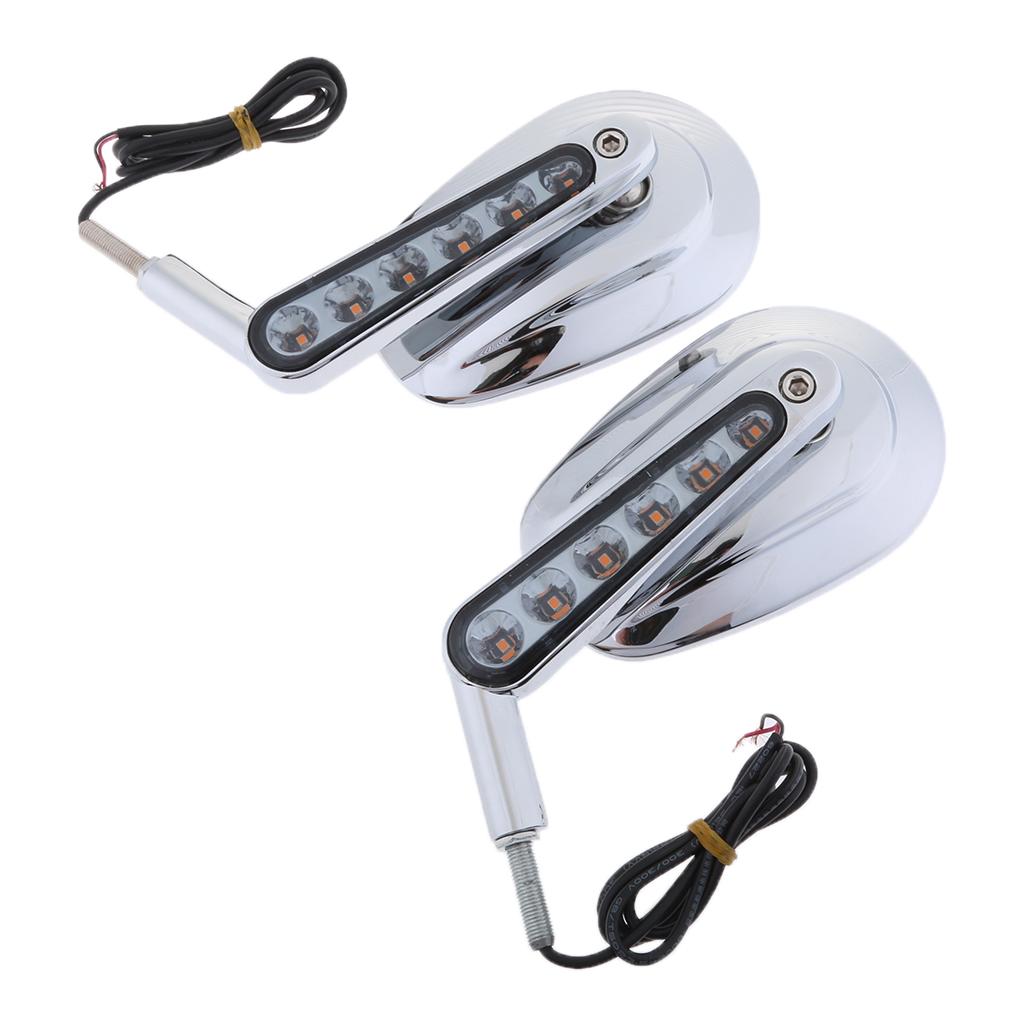 Motorcycle Rear View Mirrors LED Turn Signals for VRSCF 2009-2017