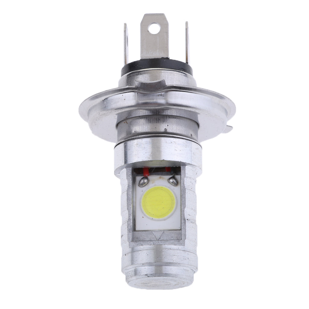 H4 COB LED 12W Ceramics Bulb Motorcycle Hi/Lo Beam Headlight Warning Lamp