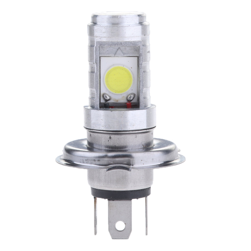 H4 COB LED 12W Ceramics Bulb Motorcycle Hi/Lo Beam Headlight Warning Lamp