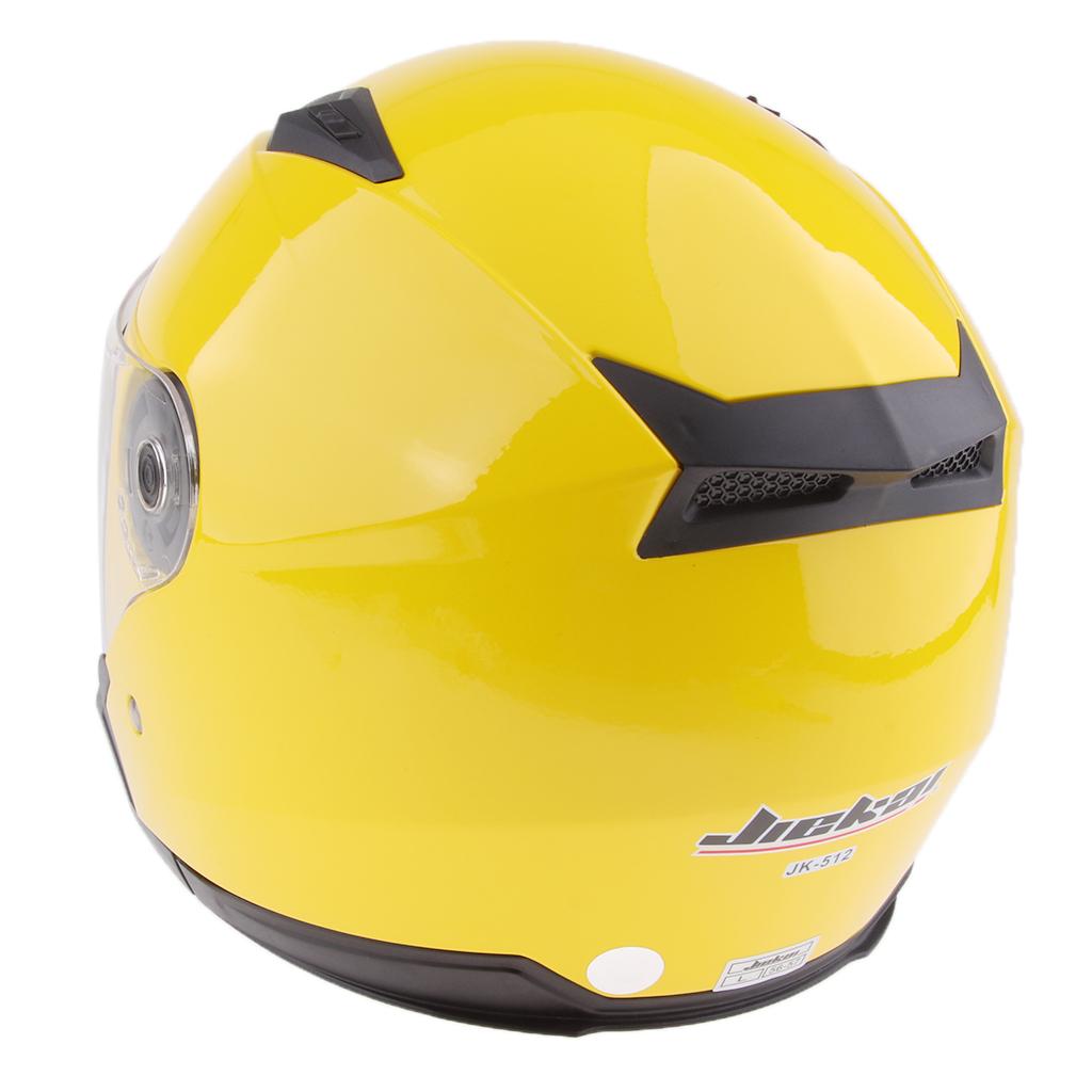 Motorcycle 3/4 Open Face Helmet for Full Face Shield Visor Yellow XL
