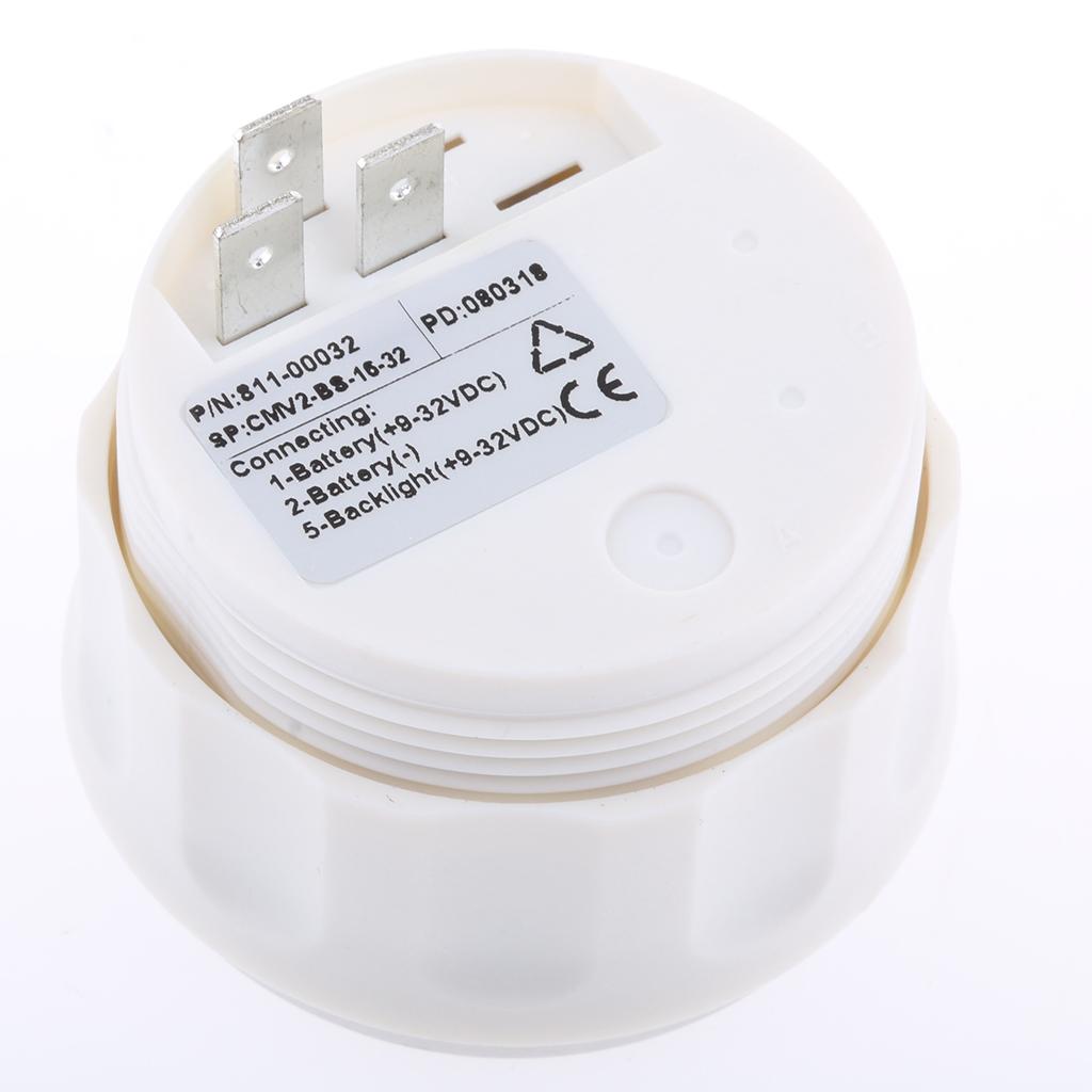 52mm 2 Waterproof Electric Marine Boat Voltmeter Gauge Meter 16-32V Type 2"