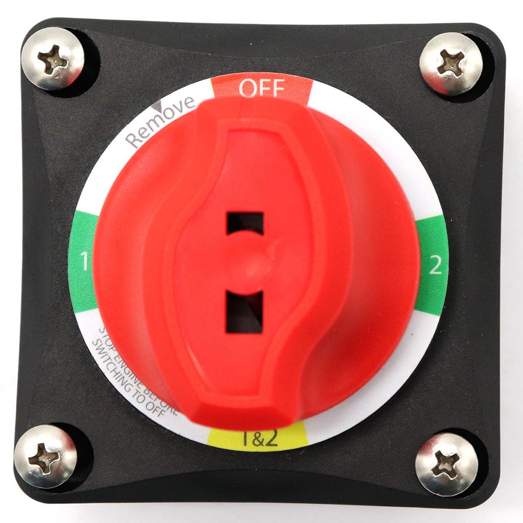 On/Off Battery Kill Switch Boat RV Boat Marine 200 Amp 4 Position w/ Afd