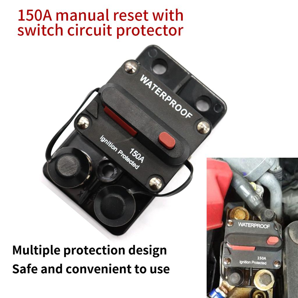 150A Circuit Breaker Switch with Manual Reset Waterproof for Marine Car