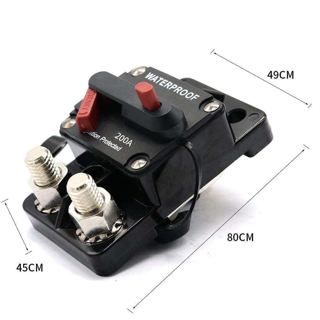 200A Circuit Breaker Switch for Manual Reset Waterproof for Marine Car