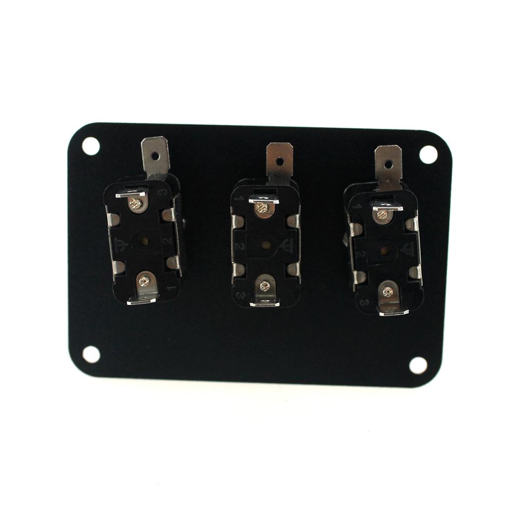 12V Universal Racing Car 3 LED Rocker Switch Panel Flip-up Ignition Toggle