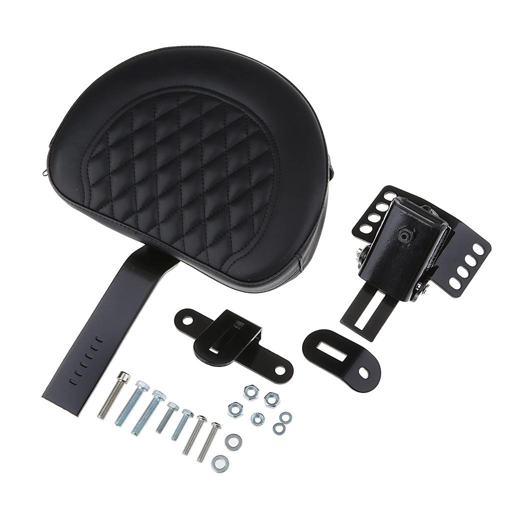 Plug-In Driver Rider Backrest Kit for Harley Road King 1997-2018 Black