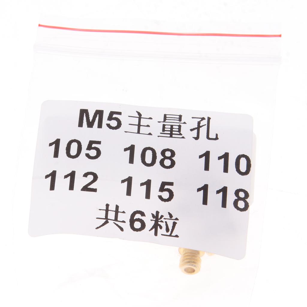 6 Pieces Motorcycle Carburetor Repair Kit Main Jet Set 105.108.110.112...118