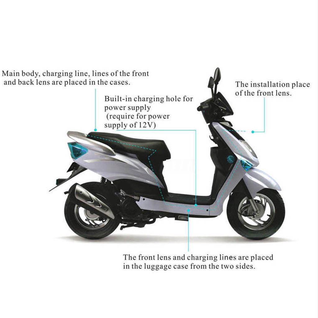 HD Action Camera Dual Lens LCD Motorcycle DVR 1080P Video Recorder