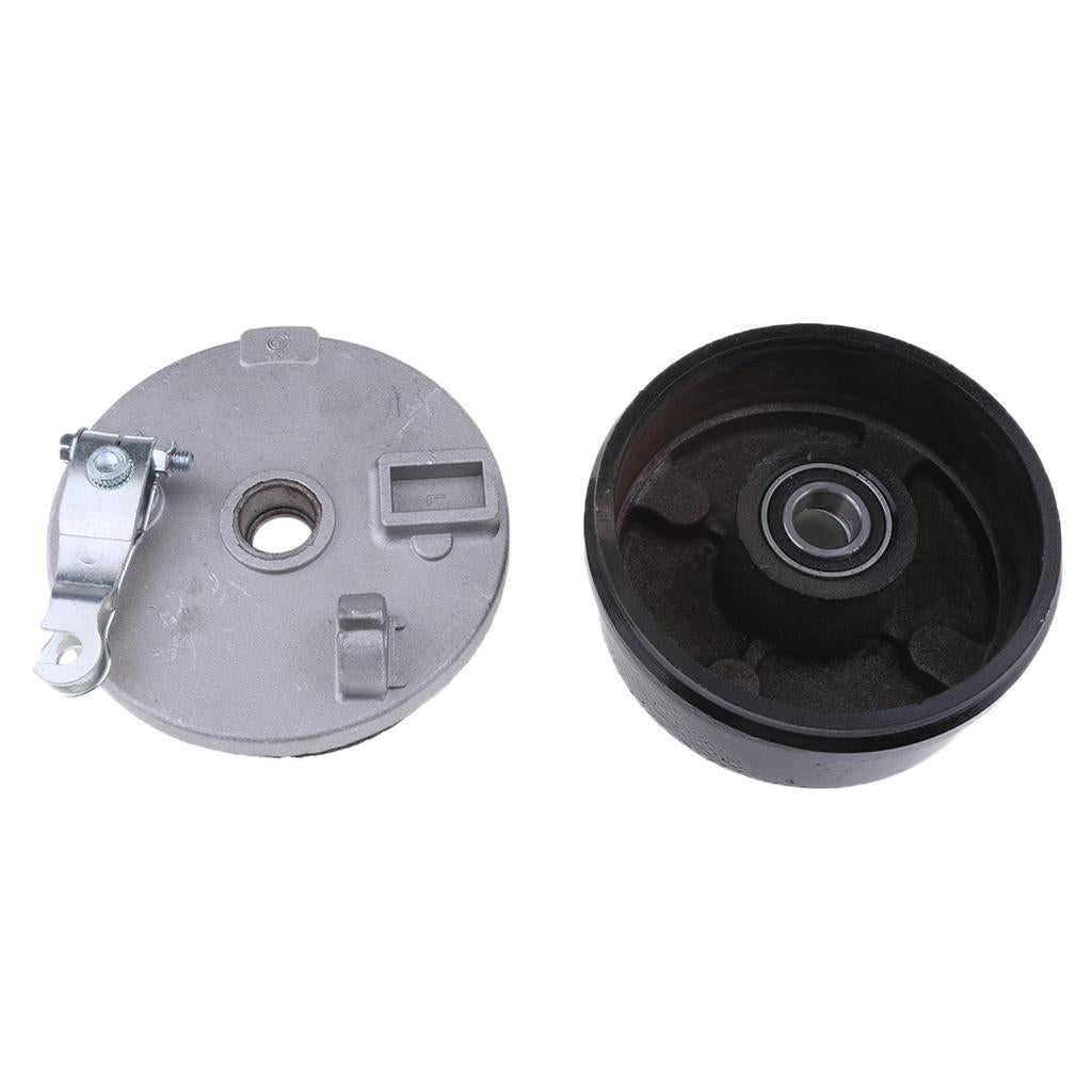 4 Studs Drum Brake Housing Wheel Hub+Shoes 110cc 125cc ATV Quad 88mm Left