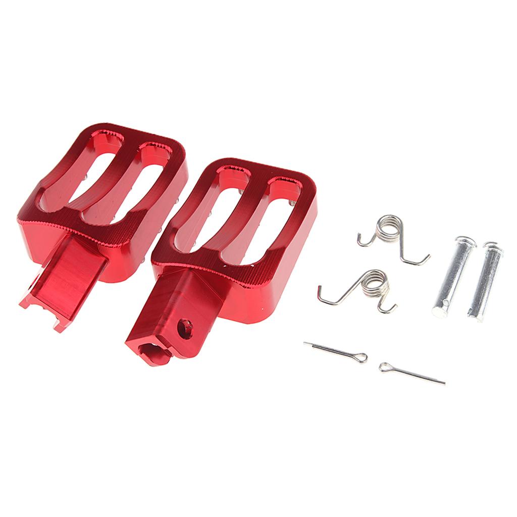 2pcs CNC Racing Footpegs Foot Pegs for Pit Bike XR50 CRF50 XR SDG SSR Red