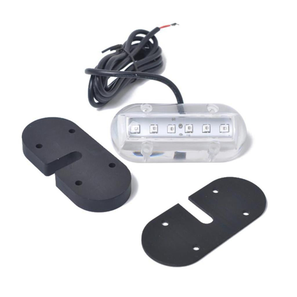 12V Waterproof 6 LED Marine Boat Underwater Blue Light Surface Mount