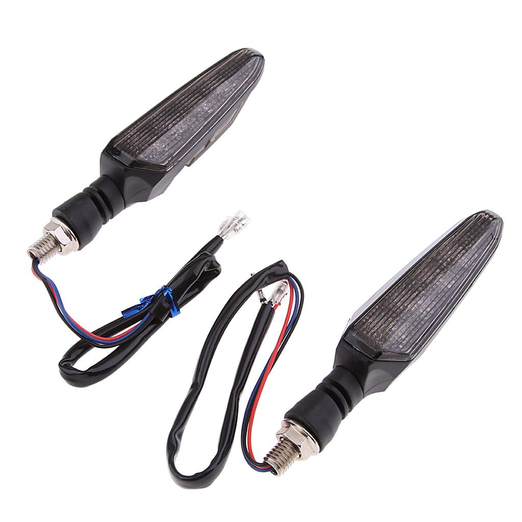 Pair Motorcycle Universal LED Turn Signal Lamp Blinker Indicator Tail Light Blue