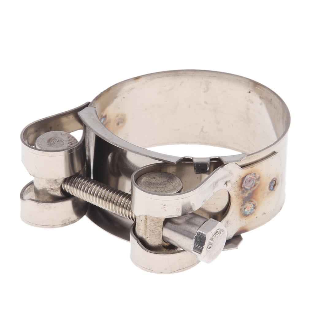 Motorbike Exhaust Clamp Clip Stainless Steel Muffler Silencer Clamps 44-47mm