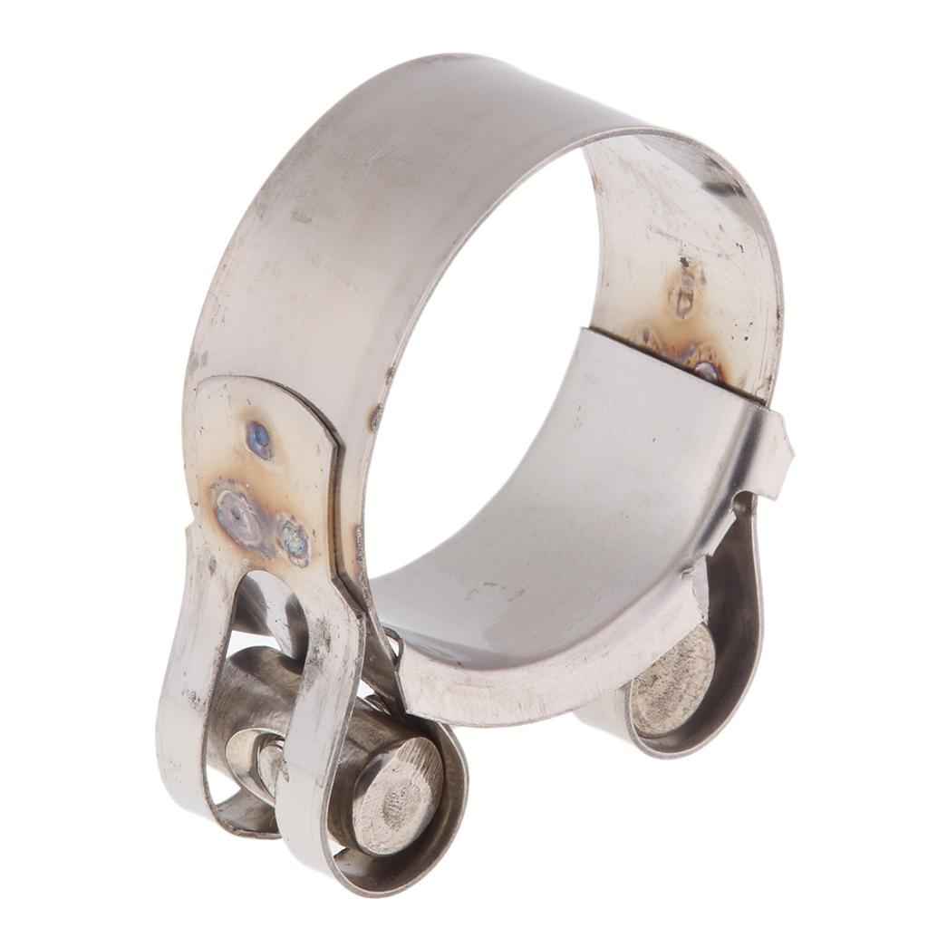 Motorbike Exhaust Clamp Clip Stainless Steel Muffler Silencer Clamps 44-47mm