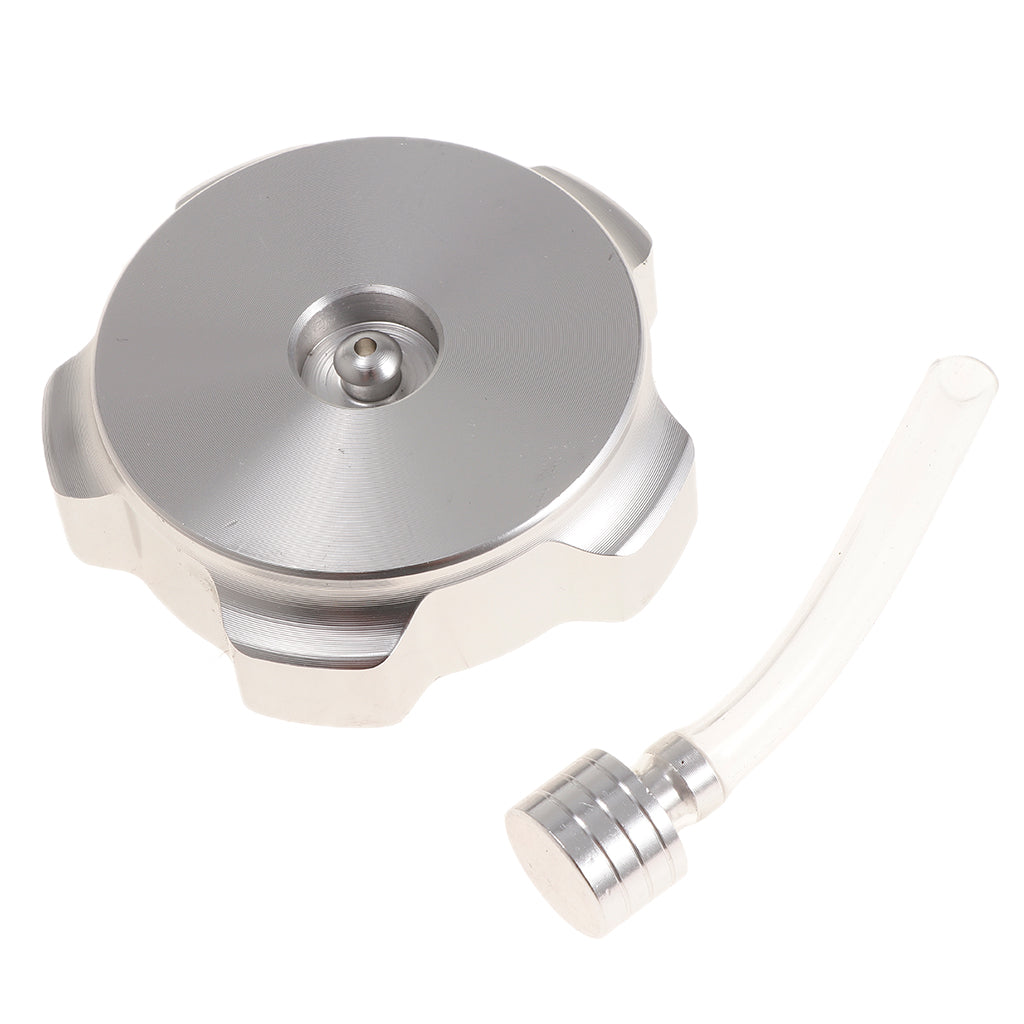 CNC Fuel Tank Cap with Air Vent for 50cc 70cc 90cc 110cc Motorbike ATV Quad Silver