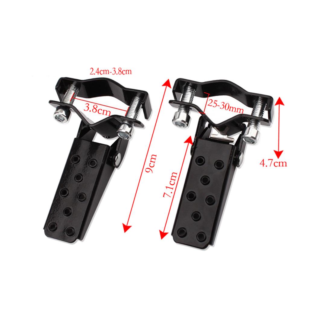 Motorcycle Rear & Front Retro Folding Footrests Footpeg Universal Chrome
