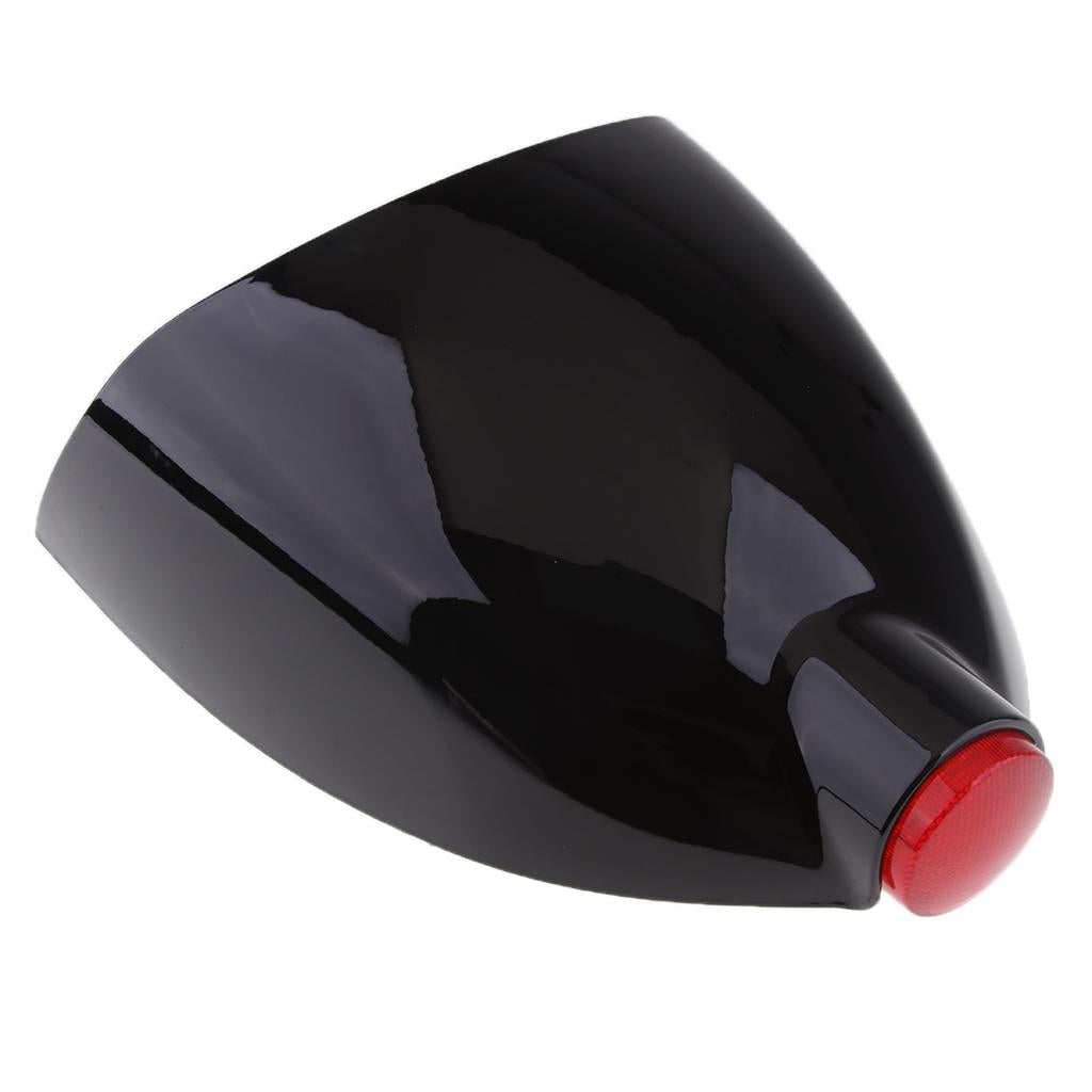 Motorcycle Rear Seat Cowl Cover for LED Light for Cafe Racer Black