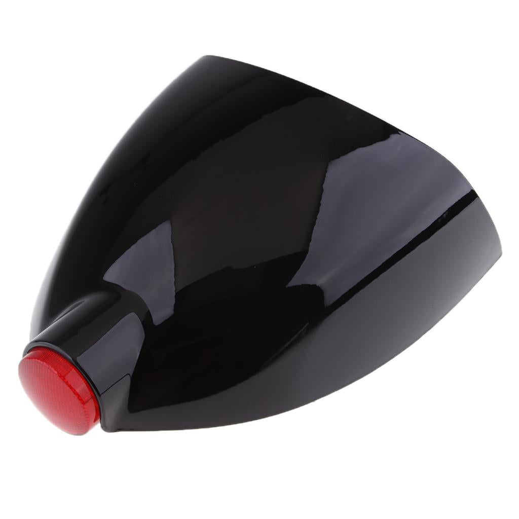 Motorcycle Rear Seat Cowl Cover for LED Light for Cafe Racer Black