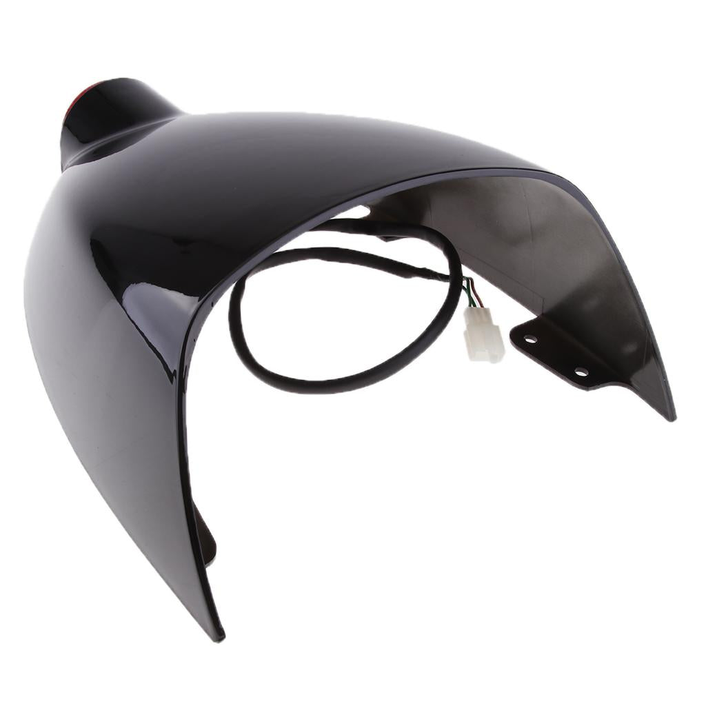 Motorcycle Rear Seat Cowl Cover for LED Light for Cafe Racer Black