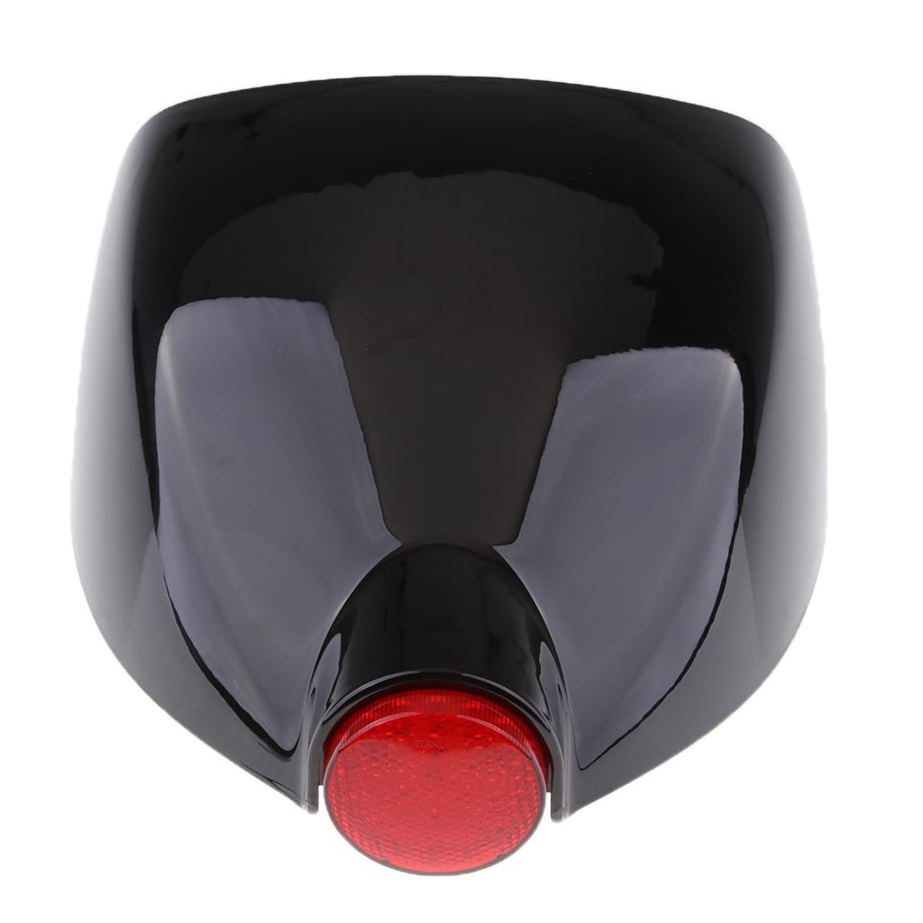 Motorcycle Rear Seat Cowl Cover for LED Light for Cafe Racer Black