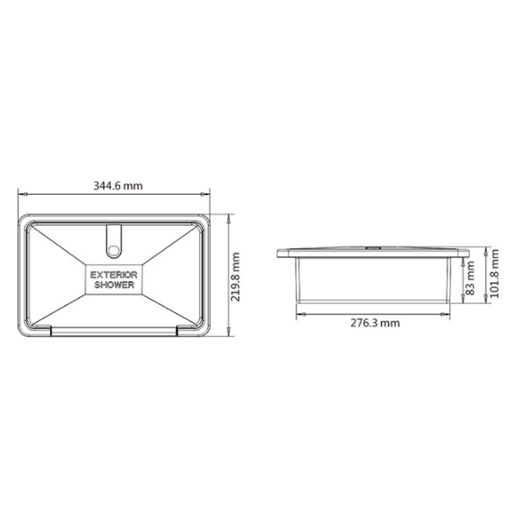 Marine Exterior Shower Box Kit for Lock for RV Includes Hose Black