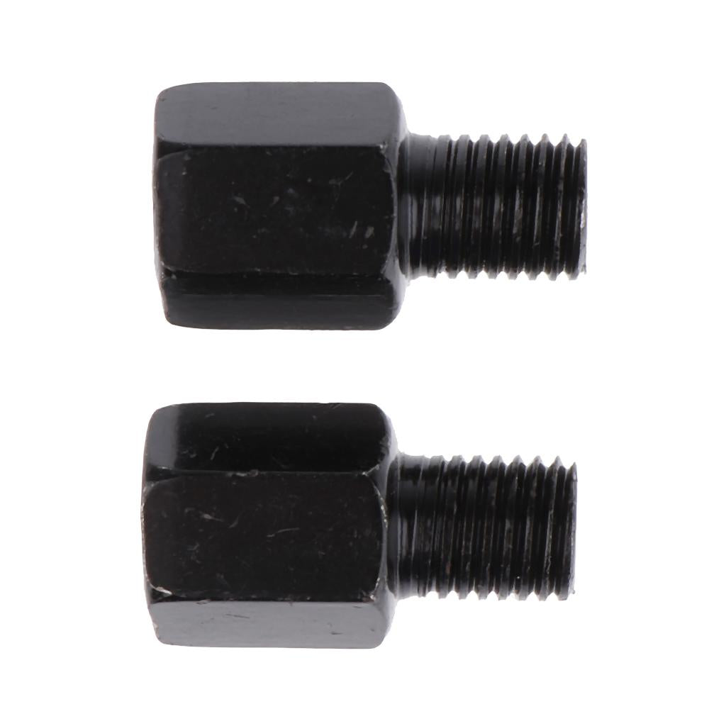 3xScooter Motorcycle Rearview Side Mirror RH 10mm - LH 10mm Adapter Black