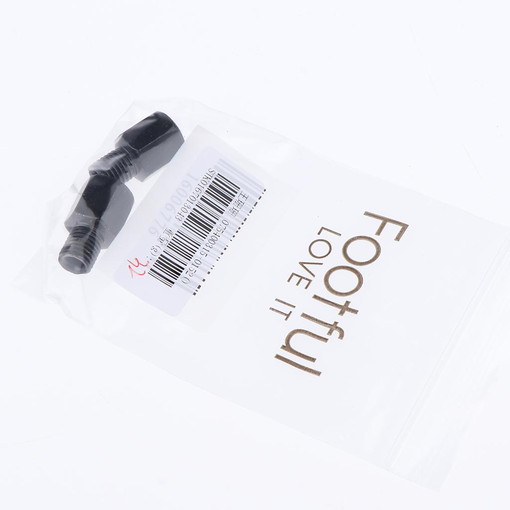 Scooter Motorcycle Rearview Side Mirror LH 10mm - RH 10mm Adapter Black