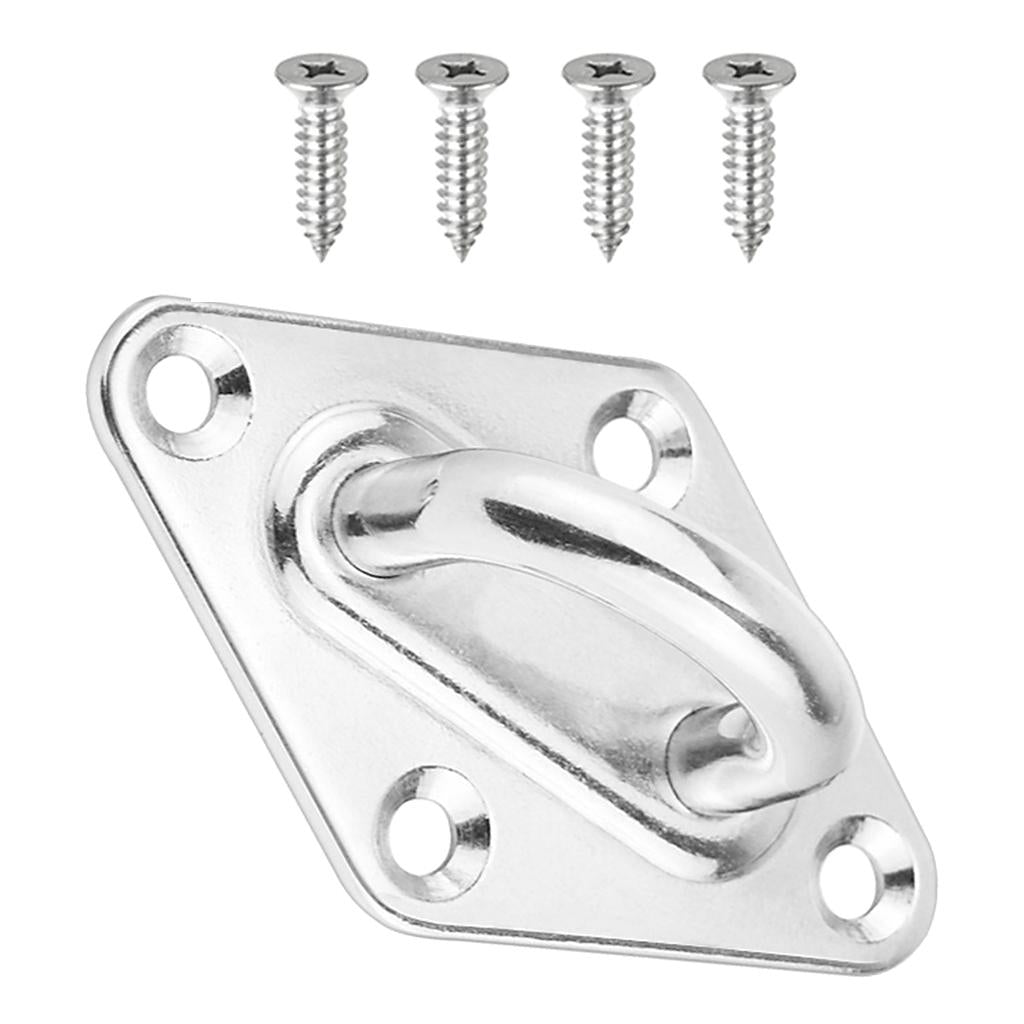3xStainless Steel Diamond Shaped Pad Eye Plate Boat Deck Hinge Hardware 79mm