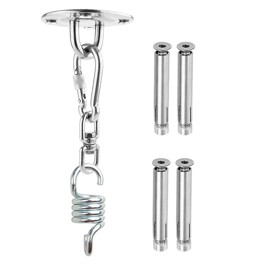 Hammock Chair Spring Swivel Kit 500LB Hanging Stainless Steel Suspension