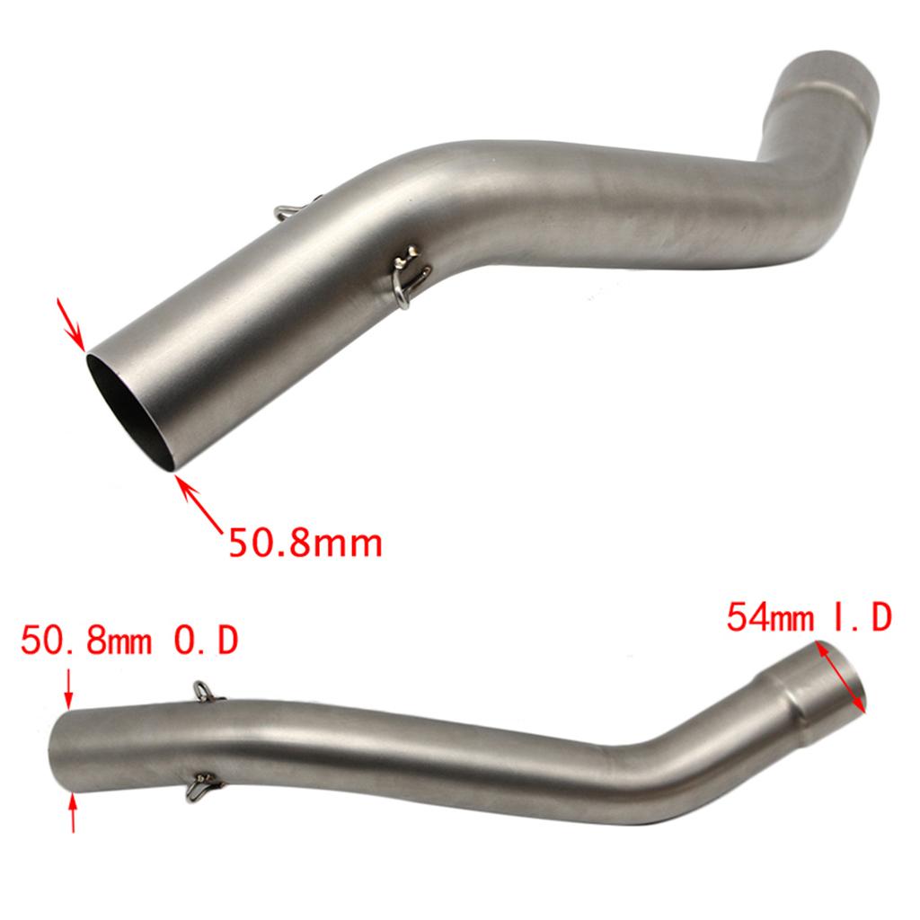 51mm Exhaust Muffler Middle Pipe Connctor for Kawasaki ZX-10R 2008-2017