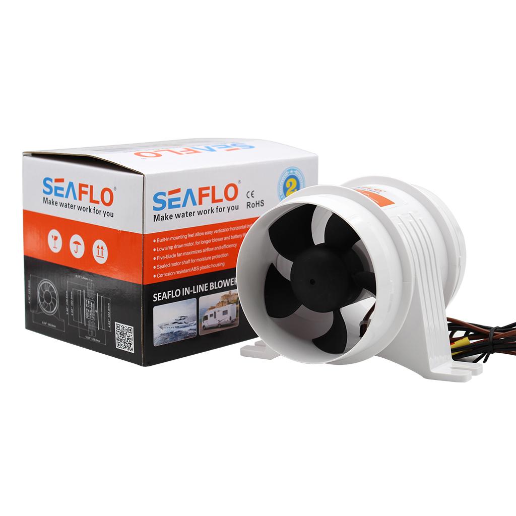 Seaflo 4 24V 235CFM In-Line Bilge Air Blower Marine Boat Ventilation Fan"