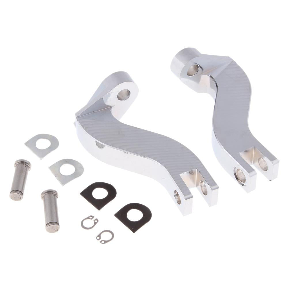 Chrome Passenger Rear Foot Peg Pedal Mount Bracket Kit for Harley 93-16