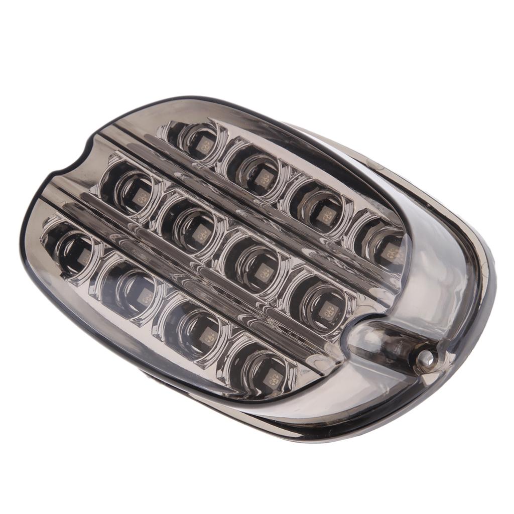 LED Tail Running License Brake Light Lamp Bulb Lens for Harley Smoke
