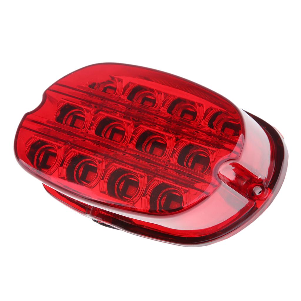 LED Tail Running License Brake Light Lamp Bulb Lens for Harley Red