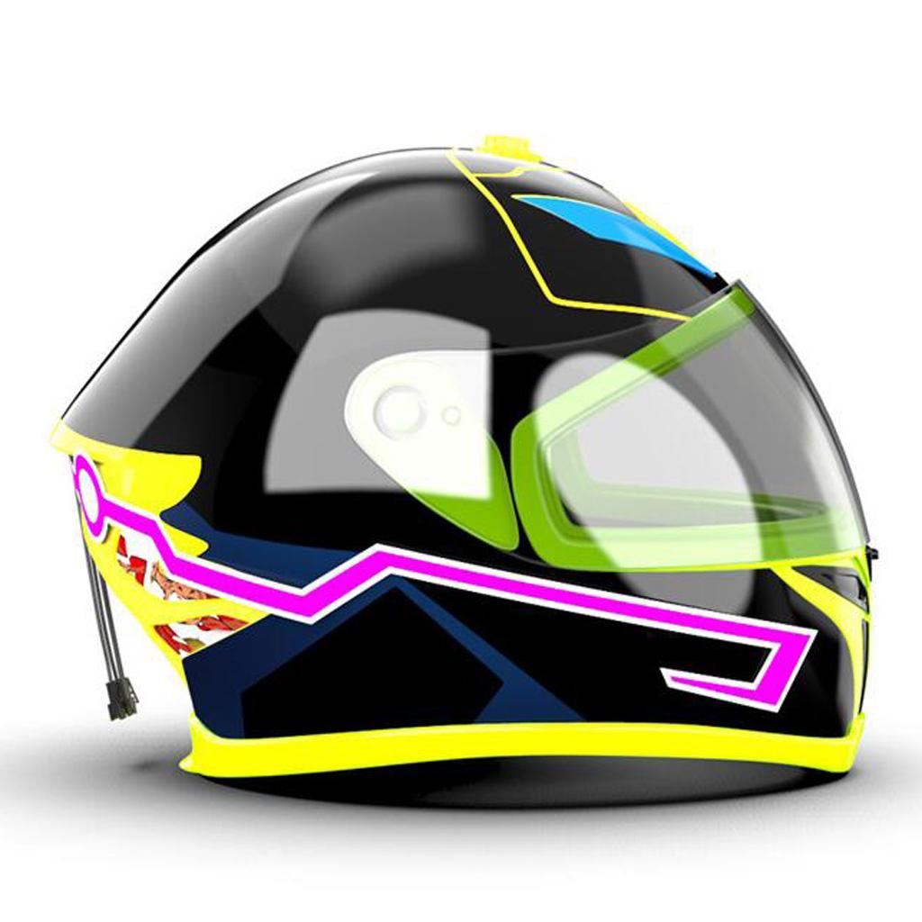 Motorcycle Bike Helmet Night Riding Signal Flashing Stripe Bar Light Yellow