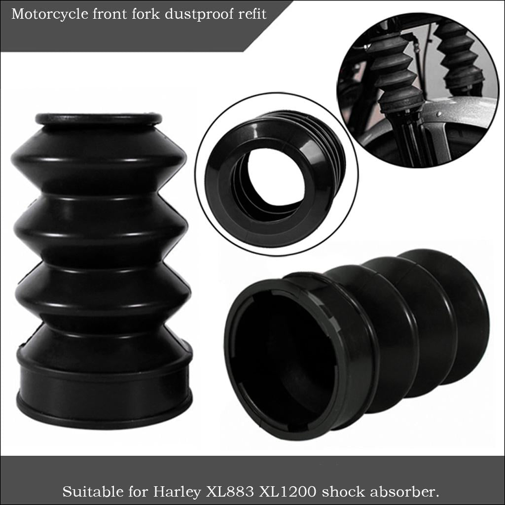 120mm Rubber Front Fork Cover Gaiter Shock Absorber Boot Dust Cap for Harley XL883