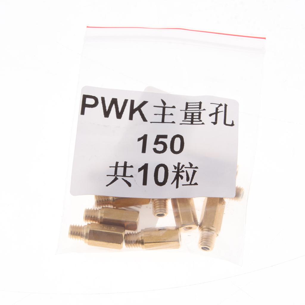 10 Pieces Carburetor Main Jet 150 for Keihin OKO KOSO PWK Fuel Carburetor