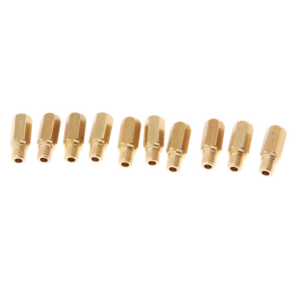 10Pcs Carburetor Carb Hex Main Jets 155 for PWK FCR KOSO KOK