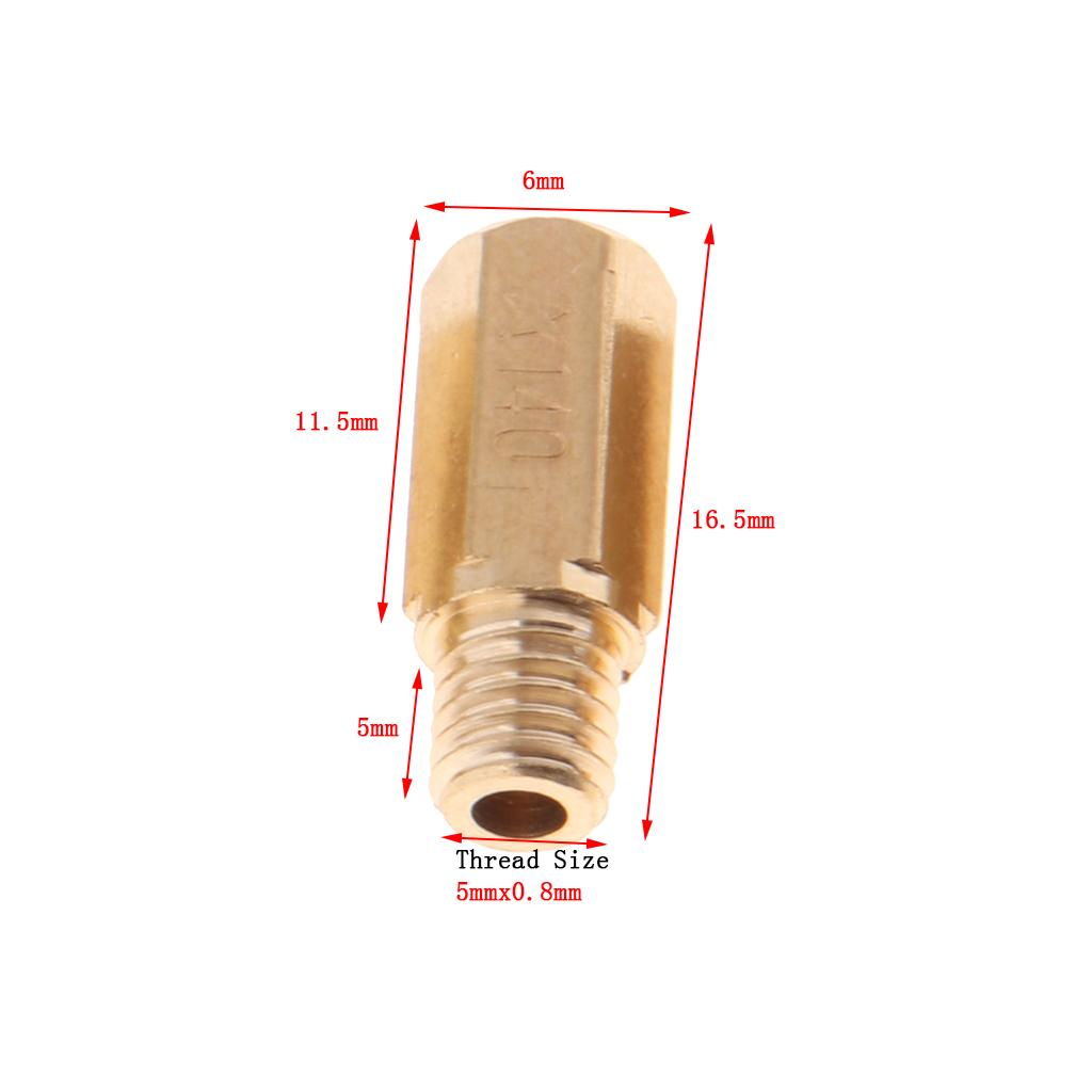 10Pcs Carburetor Carb Hex Main Jets 155 for PWK FCR KOSO KOK