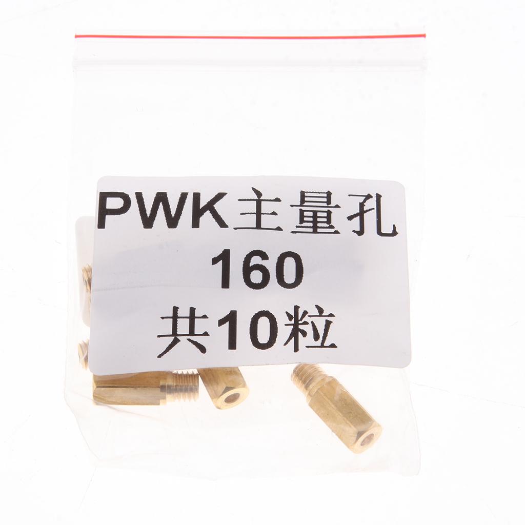 10 Pieces Carburetor Main Jet 160 for Keihin OKO KOSO PWK Fuel Carburetor