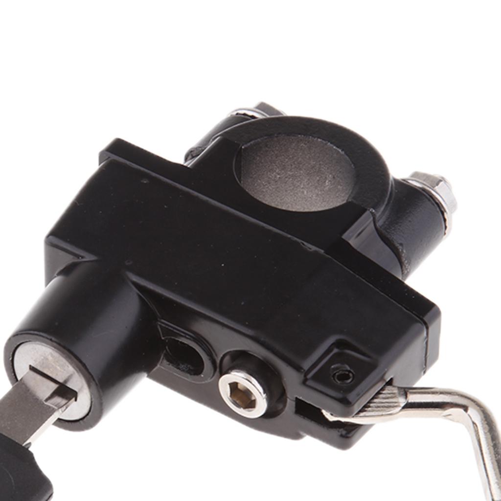 Universal Motorcycle Sports Bicycle Helmet Lock 7/8 22mm Bar For "