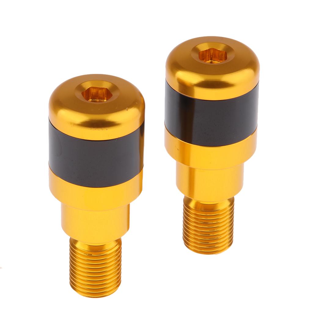CNC Handlebar Grip End Plugs Cap Slider for Yamaha MT-07 MT-09 MT-10 MT-125 Gold