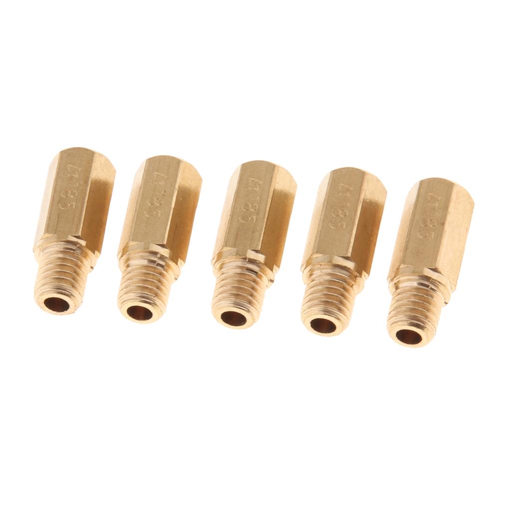5 Pieces Carburetor Main Jet 185 for OKO KOSO PWK Fuel Carburetor