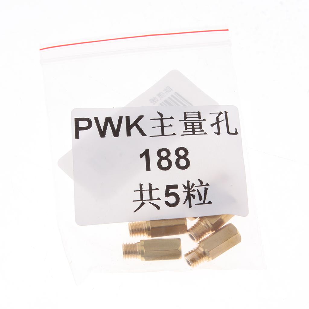 5Pcs Carburetor Carb Hex Main Jets 188 for PWK Keihin FCR KOSO KOK