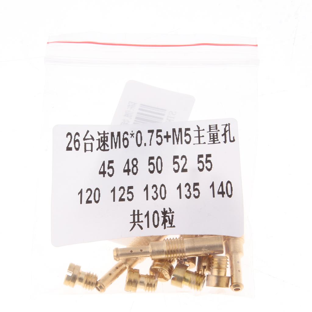 5Pcs Carburetor Main Jet & Slow/Pilot Jet Kit for Keihin OKO CVK KOSO PWK