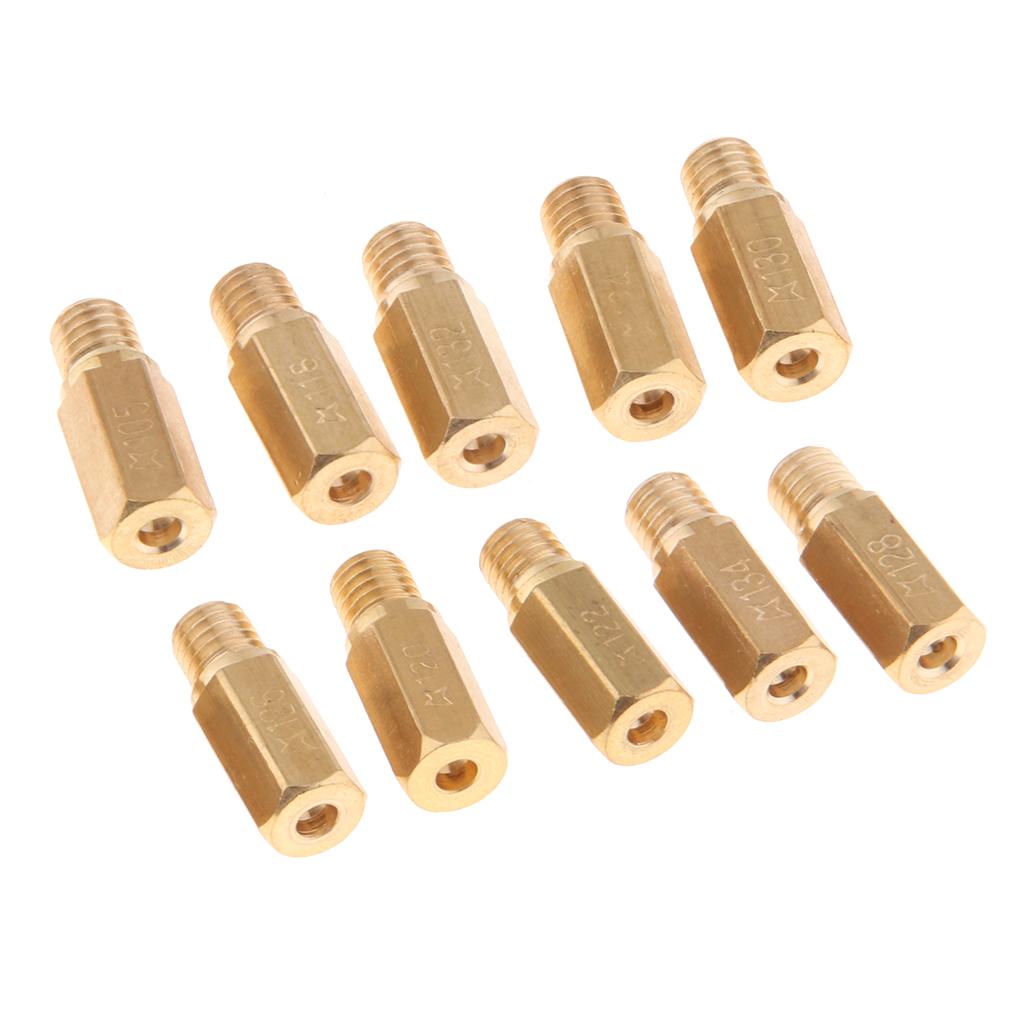 10x Carburetor Main Jet 105 118 120 122 124 Kit for OKO CVK KOSO PWK
