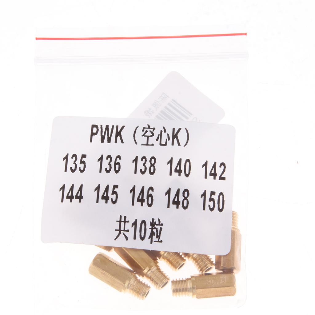 10x Carburetor Main Jet 135 136 138 140 142 Kit for Keihin OKO CVK KOSO PWK