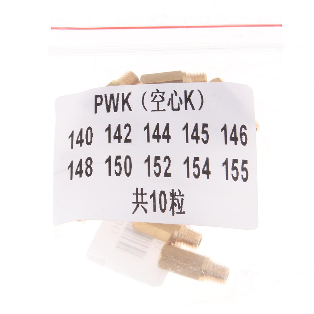 10Pcs Carburetor Main Jet Injectors Nozzle Kit for Keihin OKO CVK KOSO PWK