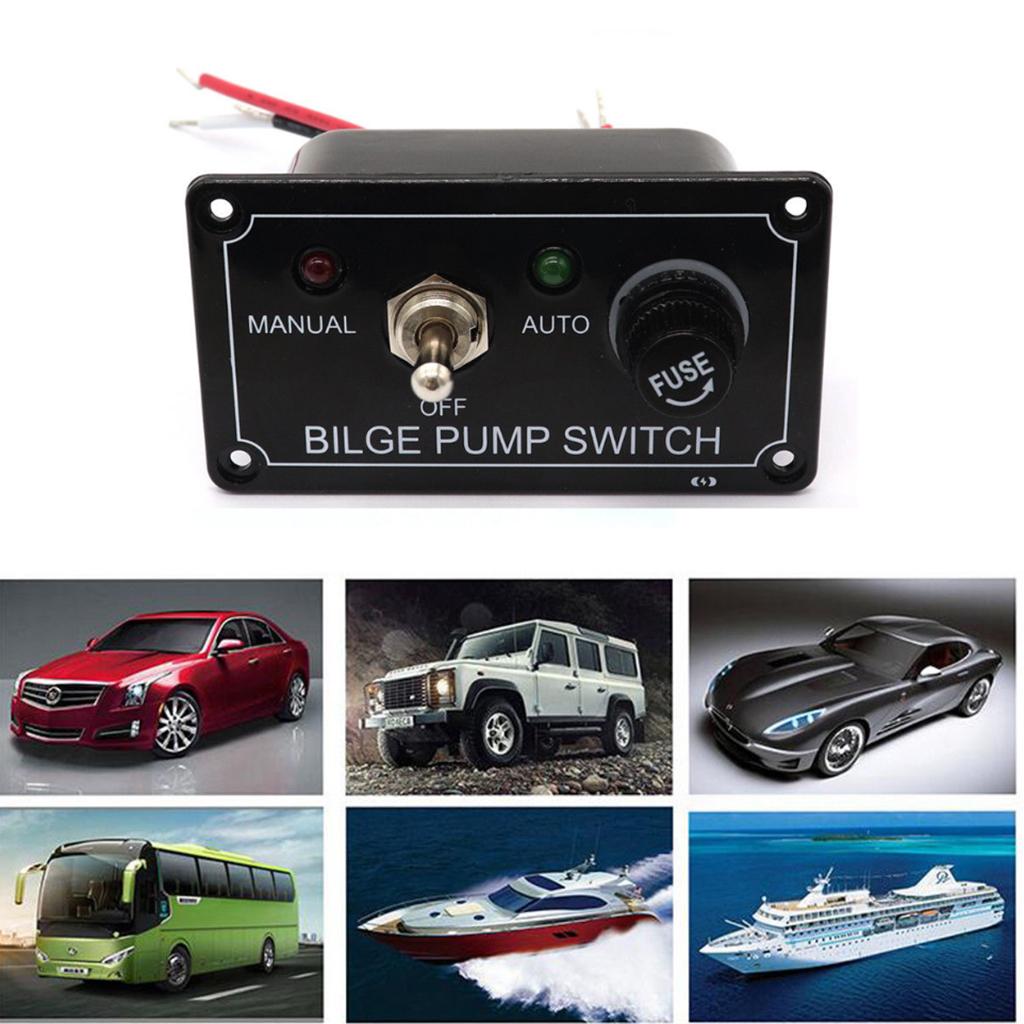 Bilge Pump Switch 3-Way Toggle Switch ON-OFF-ON Manual / Off / Auto 12V